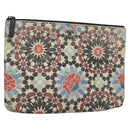 CHANEL Matelasse Clutch Bag Lamb Skin Multicolor CC Auth 112262-1