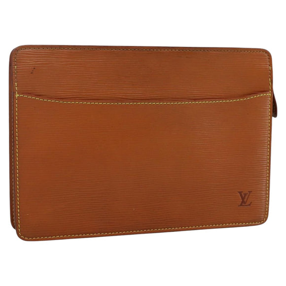 LOUIS VUITTON Epi Pochette Homme Clutch Bag Zipangu Gold M52528 LV Auth 112281