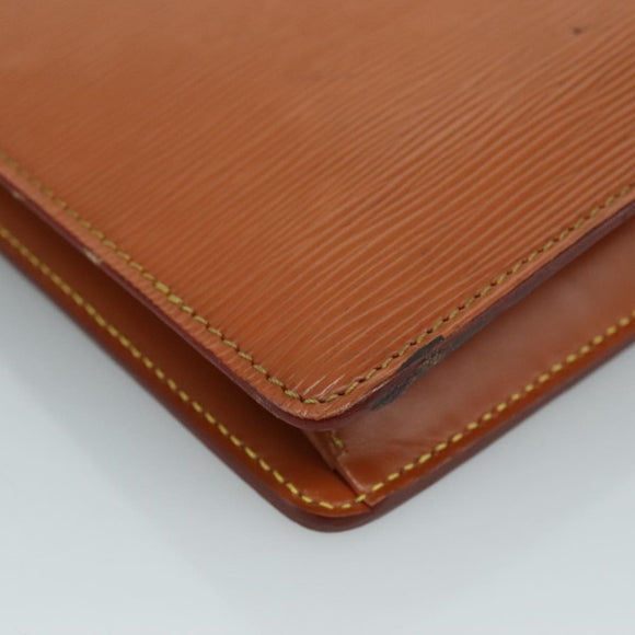 LOUIS VUITTON Epi Pochette Homme Clutch Bag Zipangu Gold M52528 LV Auth 112281