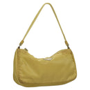 PRADA Accessory Pouch Nylon Yellow Silver Auth 112287-1