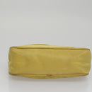 PRADA Accessory Pouch Nylon Yellow Silver Auth 112287-10