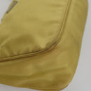PRADA Accessory Pouch Nylon Yellow Silver Auth 112287-11