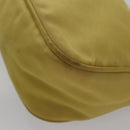 PRADA Accessory Pouch Nylon Yellow Silver Auth 112287-12