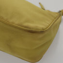 PRADA Accessory Pouch Nylon Yellow Silver Auth 112287-14