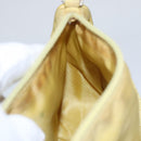 PRADA Accessory Pouch Nylon Yellow Silver Auth 112287-20