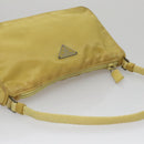 PRADA Accessory Pouch Nylon Yellow Silver Auth 112287-7