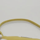 PRADA Accessory Pouch Nylon Yellow Silver Auth 112287-9