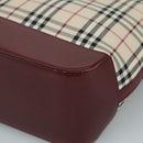 BURBERRY Nova Check Tote Bag Canvas Leather Beige Gold Auth 112299-9