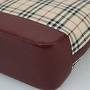 BURBERRY Nova Check Tote Bag Canvas Leather Beige Gold Auth 112299-15