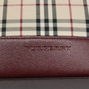 BURBERRY Nova Check Tote Bag Canvas Leather Beige Gold Auth 112299-17