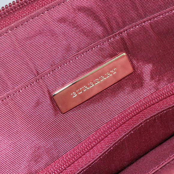 BURBERRY Nova Check Tote Bag Canvas Leather Beige Gold Auth 112299