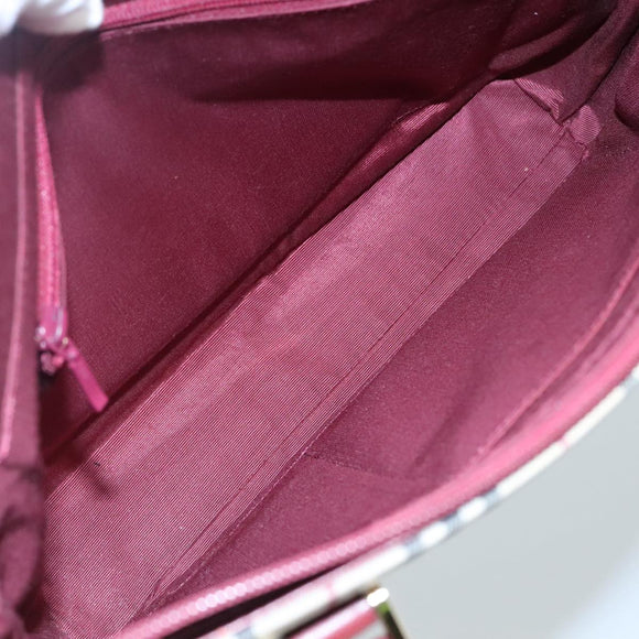 BURBERRY Nova Check Tote Bag Canvas Leather Beige Gold Auth 112299