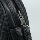 BALLY Clutch Bag Leather Black Gold Auth 112313-9