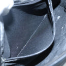 BALLY Clutch Bag Leather Black Gold Auth 112313-12