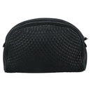 BALLY Clutch Bag Leather Black Gold Auth 112313-2