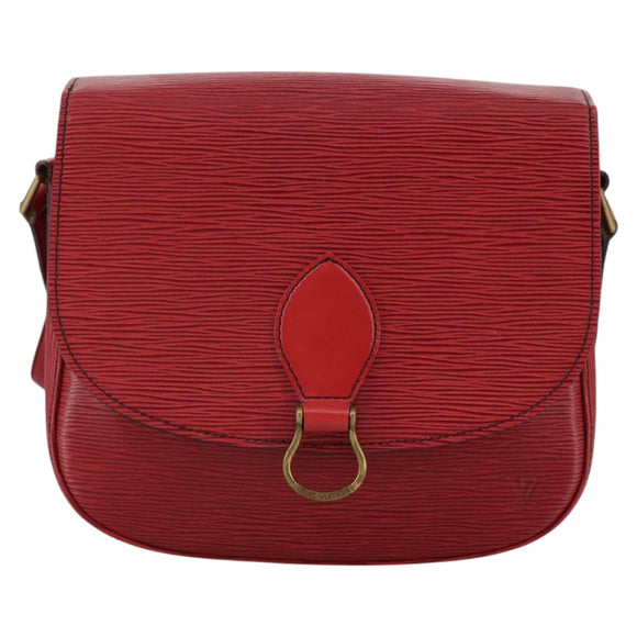 LOUIS VUITTON Epi Saint Cloud GM Shoulder Bag Red M52197 LV Auth 112325