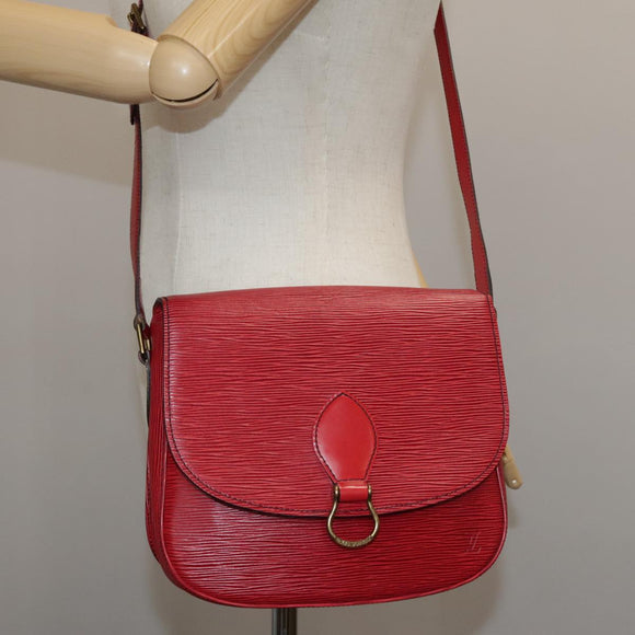 LOUIS VUITTON Epi Saint Cloud GM Shoulder Bag Red M52197 LV Auth 112325
