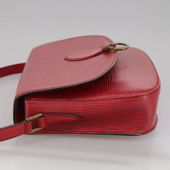 LOUIS VUITTON Epi Saint Cloud GM Shoulder Bag Red M52197 LV Auth 112325