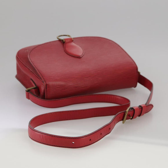 LOUIS VUITTON Epi Saint Cloud GM Shoulder Bag Red M52197 LV Auth 112325