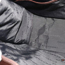 BURBERRY Nova Check Hand Bag Canvas Leather Beige Brown Silver Auth 112330-17