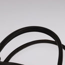 BURBERRY Nova Check Hand Bag Canvas Leather Beige Brown Silver Auth 112330-8