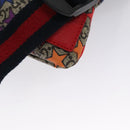 GUCCI GG Supreme Sherry Line Rucksack PVC Beige Rainbow 550775 Auth 112335V-18