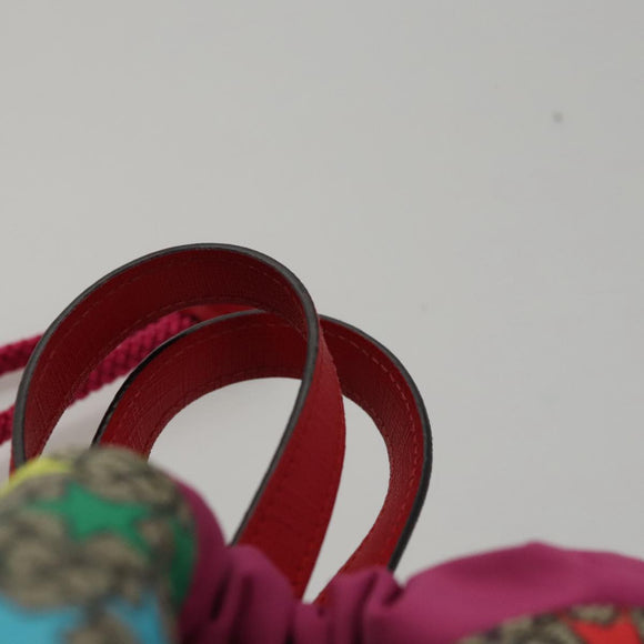 GUCCI GG Supreme Sherry Line Backpack PVC Beige Rainbow 550775 Auth 112335V