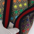 GUCCI GG Supreme Sherry Line Rucksack PVC Beige Rainbow 550775 Auth 112335V-9