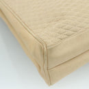 BALLY Quilted Chain Tote Bag Leather Beige Gold Auth 112375-13