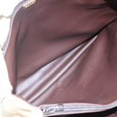 BALLY Quilted Chain Tote Bag Leather Beige Gold Auth 112375-15