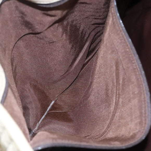 BALLY Quilted Chain Tote Bag Leather Beige Gold Auth 112375