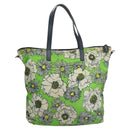 PRADA Hand Bag Nylon 2way Green Auth 112380-3