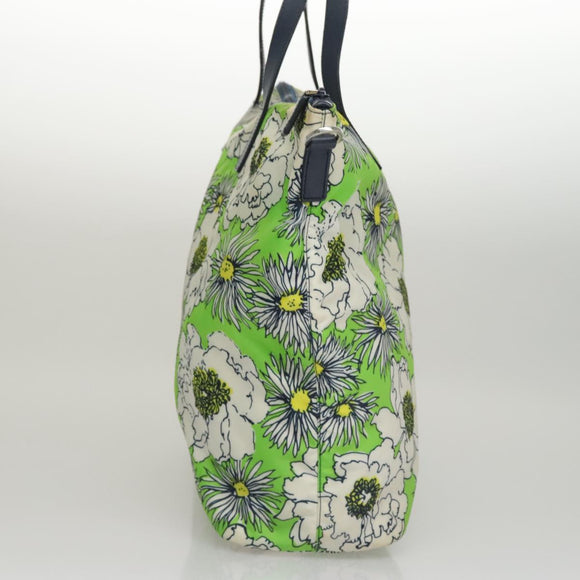 PRADA Hand Bag Nylon 2way Green Auth 112380