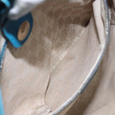 GUCCI Bamboo Hand Bag Leather Blue Gold 282317 Auth 112381-11