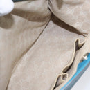 GUCCI Bamboo Hand Bag Leather Blue Gold 282317 Auth 112381-21