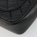 GIVENCHY Chain Shoulder Bag Leather Black Gold Auth 112382-16