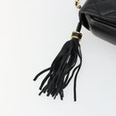 GIVENCHY Chain Shoulder Bag Leather Black Gold Auth 112382-11