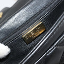 GIVENCHY Chain Shoulder Bag Leather Black Gold Auth 112382-19