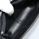 GIVENCHY Chain Shoulder Bag Leather Black Gold Auth 112382-20