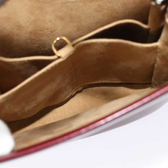 CARTIER Trinity Hand Bag Leather Red Auth 112444