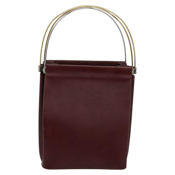 CARTIER Trinity Hand Bag Leather Red Auth 112444 - 0