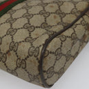 GUCCI GG Supreme Web Sherry Line Clutch Bag PVC Beige 89 01 012 Auth 112453-10