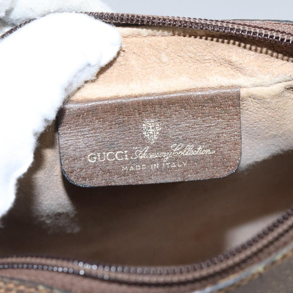 GUCCI GG Supreme Web Sherry Line Clutch Bag PVC Beige 89 01 012 Auth 112453