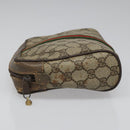 GUCCI GG Supreme Web Sherry Line Clutch Bag PVC Beige 89 01 012 Auth 112453-5