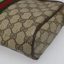 GUCCI GG Supreme Web Sherry Line Clutch Bag PVC Beige 89 01 012 Auth 112453-8