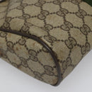 GUCCI GG Supreme Web Sherry Line Clutch Bag PVC Beige 89 01 012 Auth 112453-9