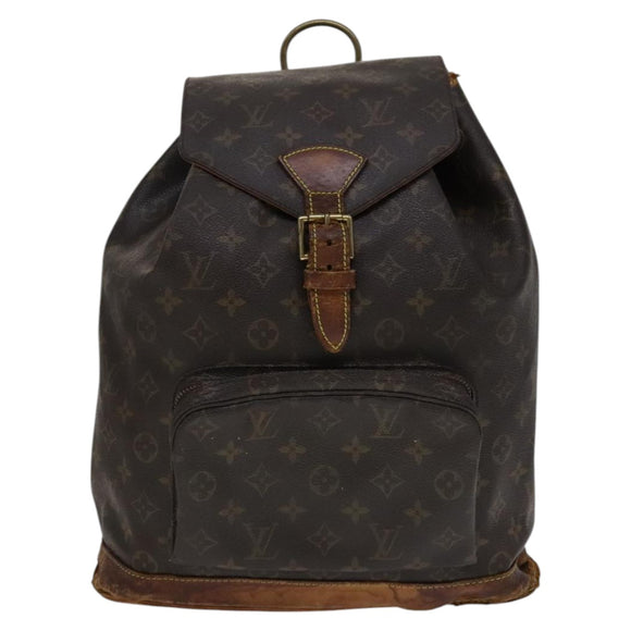 LOUIS VUITTON Monogram Montsouris GM Backpack M51135 LV Auth 112463