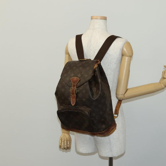 LOUIS VUITTON Monogram Montsouris GM Backpack M51135 LV Auth 112463