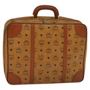 MCM Vicetos Logogram Backpack PVC Leather Brown Gold gold Auth 112468-1