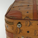 MCM Vicetos Logogram Backpack PVC Leather Brown Gold gold Auth 112468-15